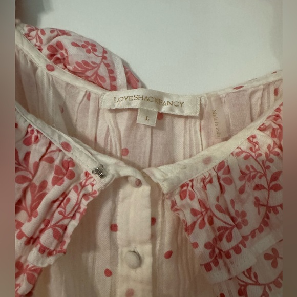 LoveShackFancy Floral Marina White and Pink Sleeveless Dress - Picture 2 of 7